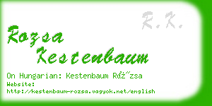 rozsa kestenbaum business card